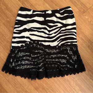 Eccoci Black & White Skirt Sz 8